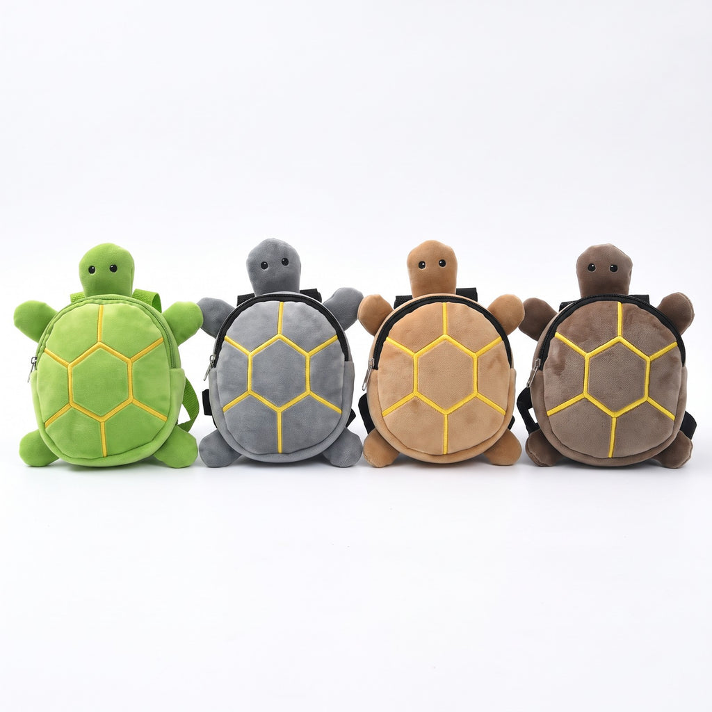 Turtle backpack harness in green, grey, tan and brown