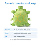 One size turtle backpack harness, 20 x 18 x 20 cm, for small dogs